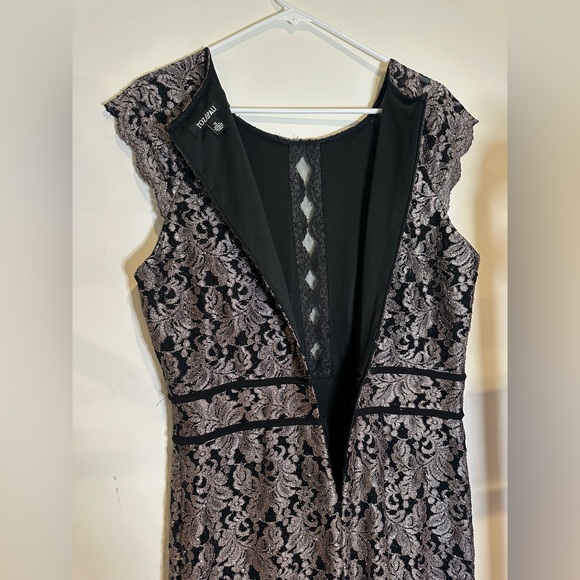 Roz & Ali Black Sheath Midi Dress Sleeveless Crew Neck - Picture 7 of 7